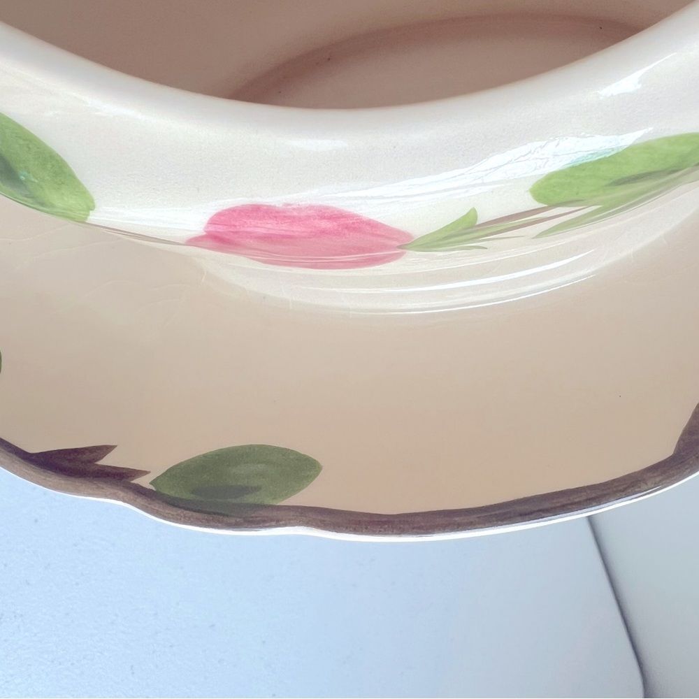 Franciscan 1940’s Desert Rose 8" x 3" Gravy Bowl Made in England - Picture 7 of 8
